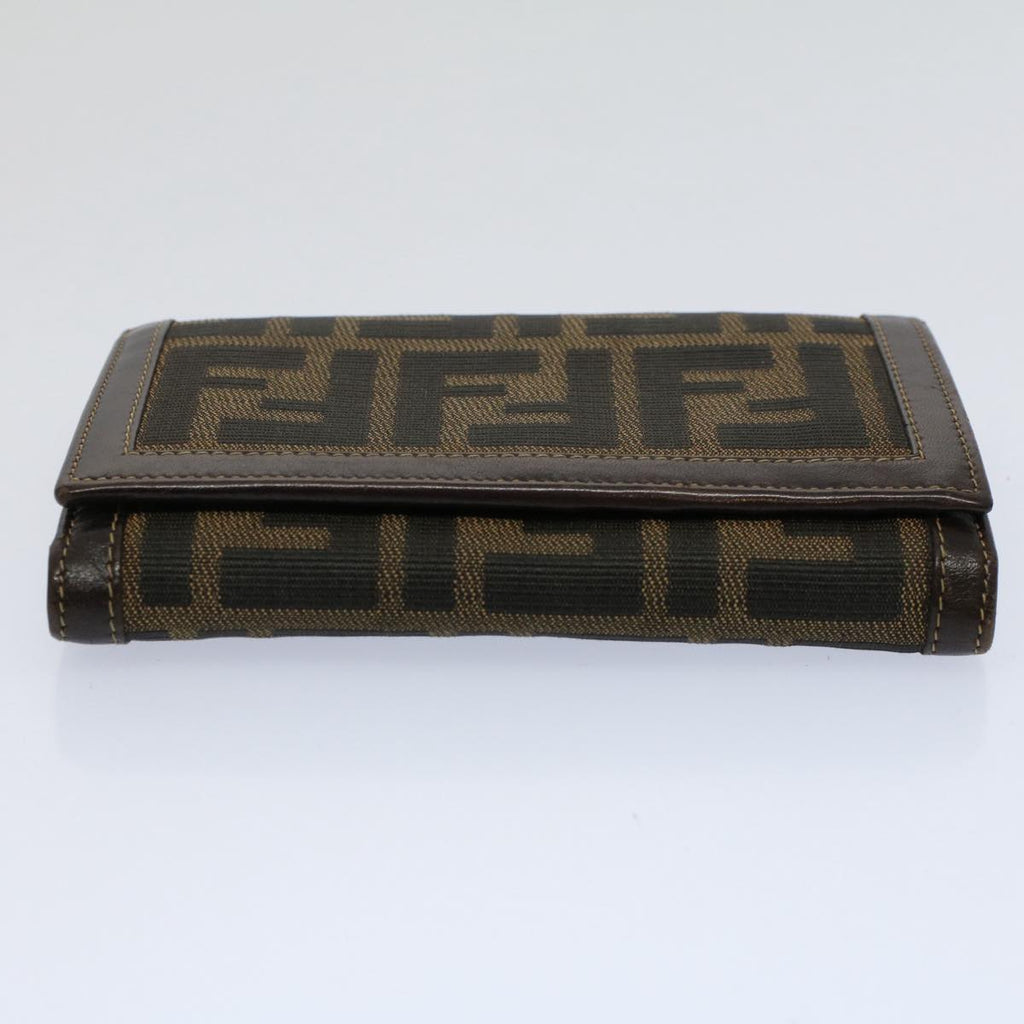 FENDI Zucca Canvas Wallet Black Brown 2266 31052 088ar10887
