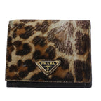 PRADA Wallet Leather Nylon 10set Black Brown  ar10912