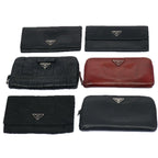 PRADA Wallet Leather 6Set Black Red  ar10913