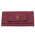 PRADA Wallet Leather 7Set Red Pink beige  ar10915
