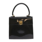 CELINE Hand Bag Patent leather 2way Black  ar10948B