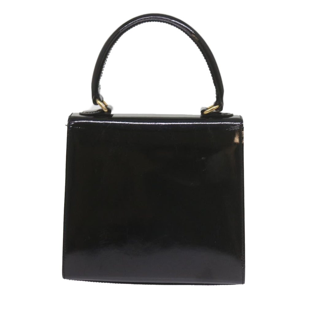 CELINE Hand Bag Patent leather 2way Black  ar10948B