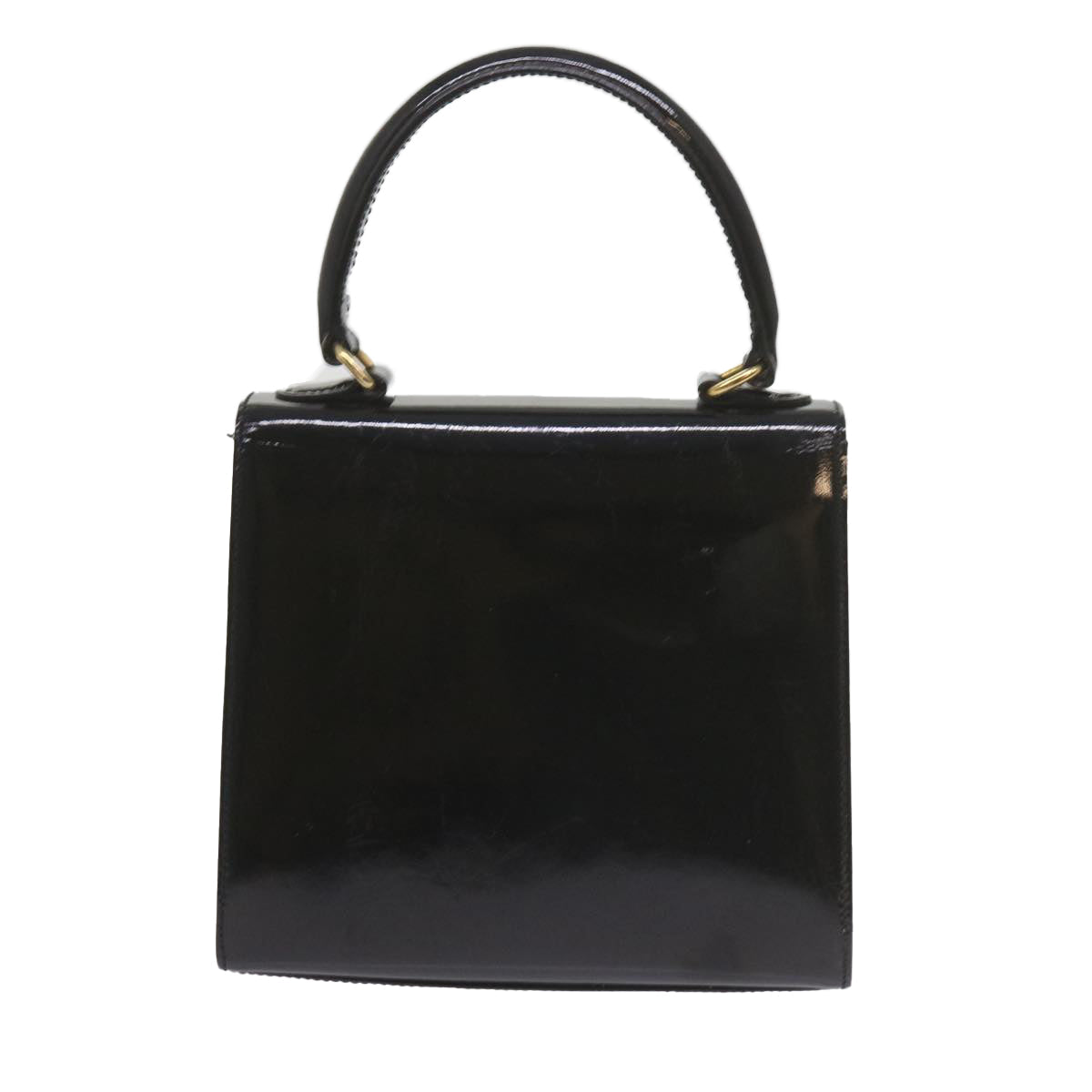 CELINE Hand Bag Patent leather 2way Black  ar10948B