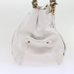 Chloe Shoulder Bag Leather White ar11050