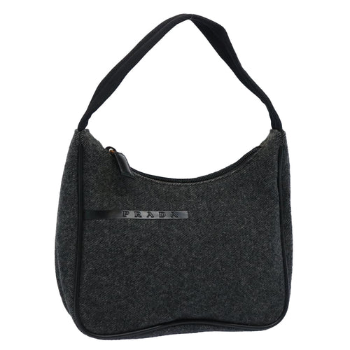 PRADA Sports Mini Hand Bag Wool Gray  ar11085