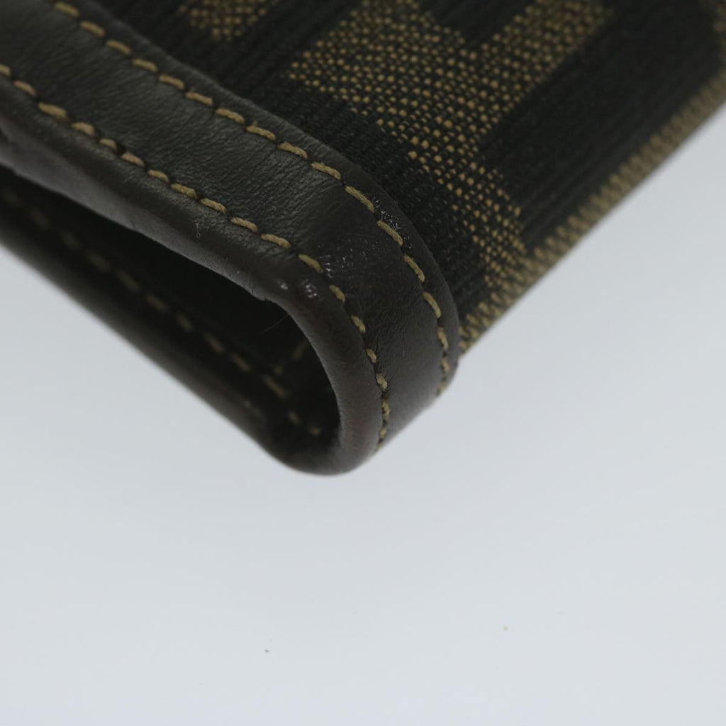 FENDI Zucca Canvas Wallet Black Brownar11107