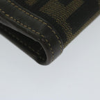 FENDI Zucca Canvas Wallet Black Brownar11107