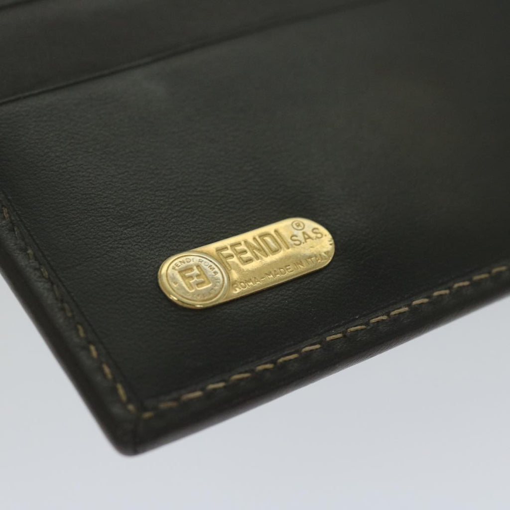 FENDI Zucca Canvas Wallet Black Brownar11107