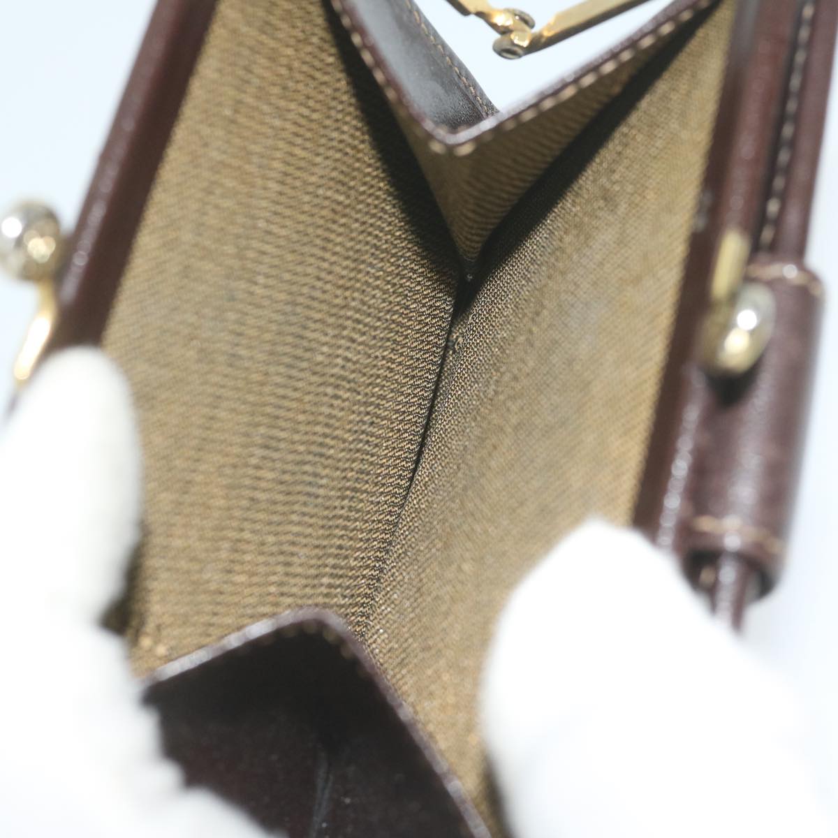 FENDI Zucca Canvas Wallet Black Brownar11107