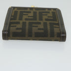 FENDI Zucca Canvas Wallet Black Brownar11107
