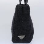PRADA Hand Bag Wool Black  ar11114