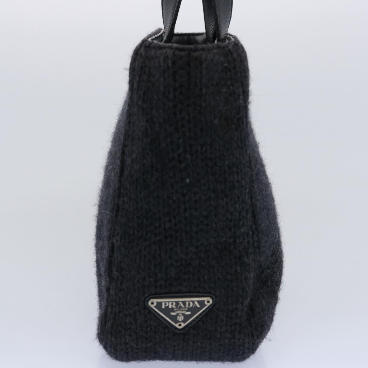 PRADA Hand Bag Wool Black  ar11114