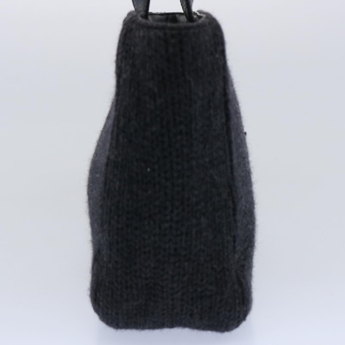 PRADA Hand Bag Wool Black  ar11114