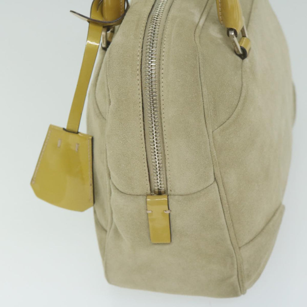 PRADA Hand Bag Suede Beige  ar11148B