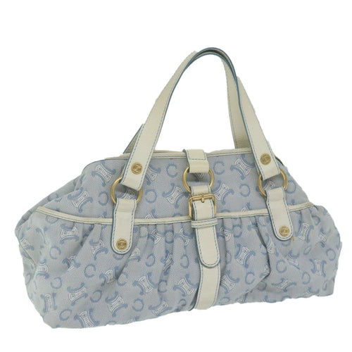 CELINE Paris Macadam Canvas Hand Bag Blue  ar11152B