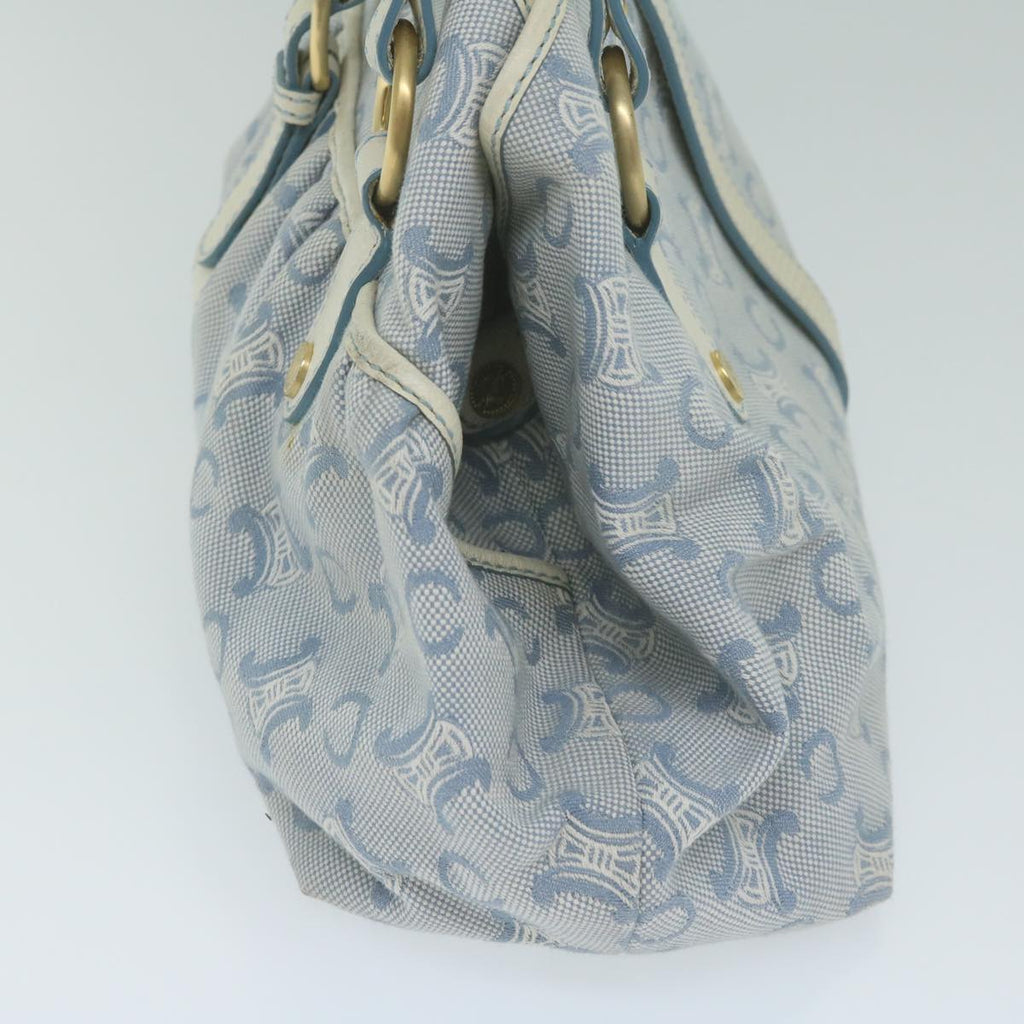 CELINE Paris Macadam Canvas Hand Bag Blue  ar11152B