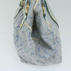 CELINE Paris Macadam Canvas Hand Bag Blue  ar11152B