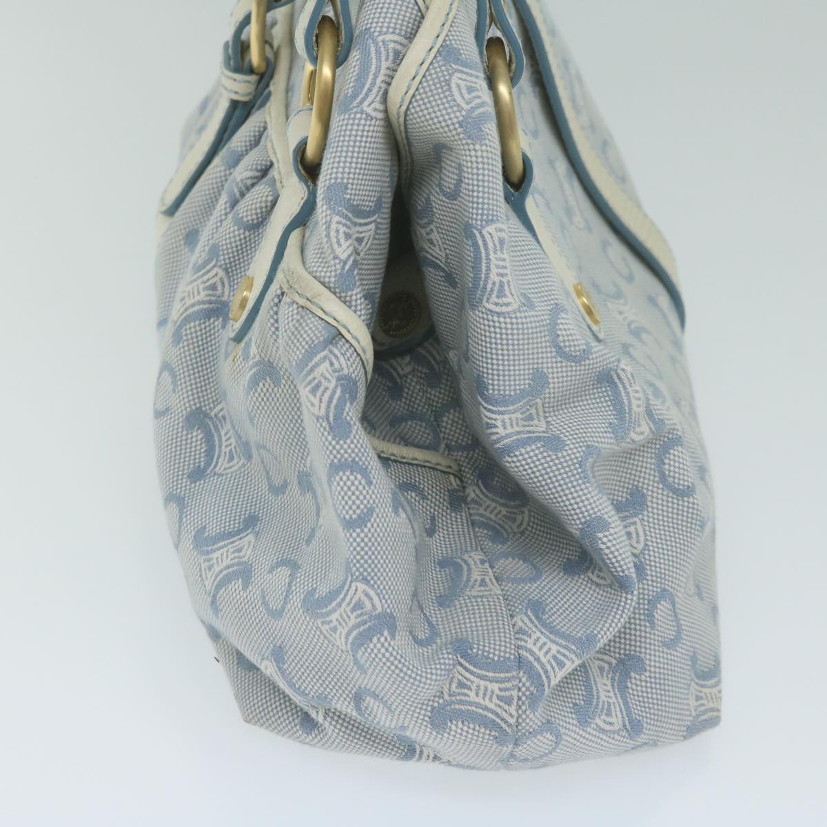 CELINE Paris Macadam Canvas Hand Bag Blue  ar11152B