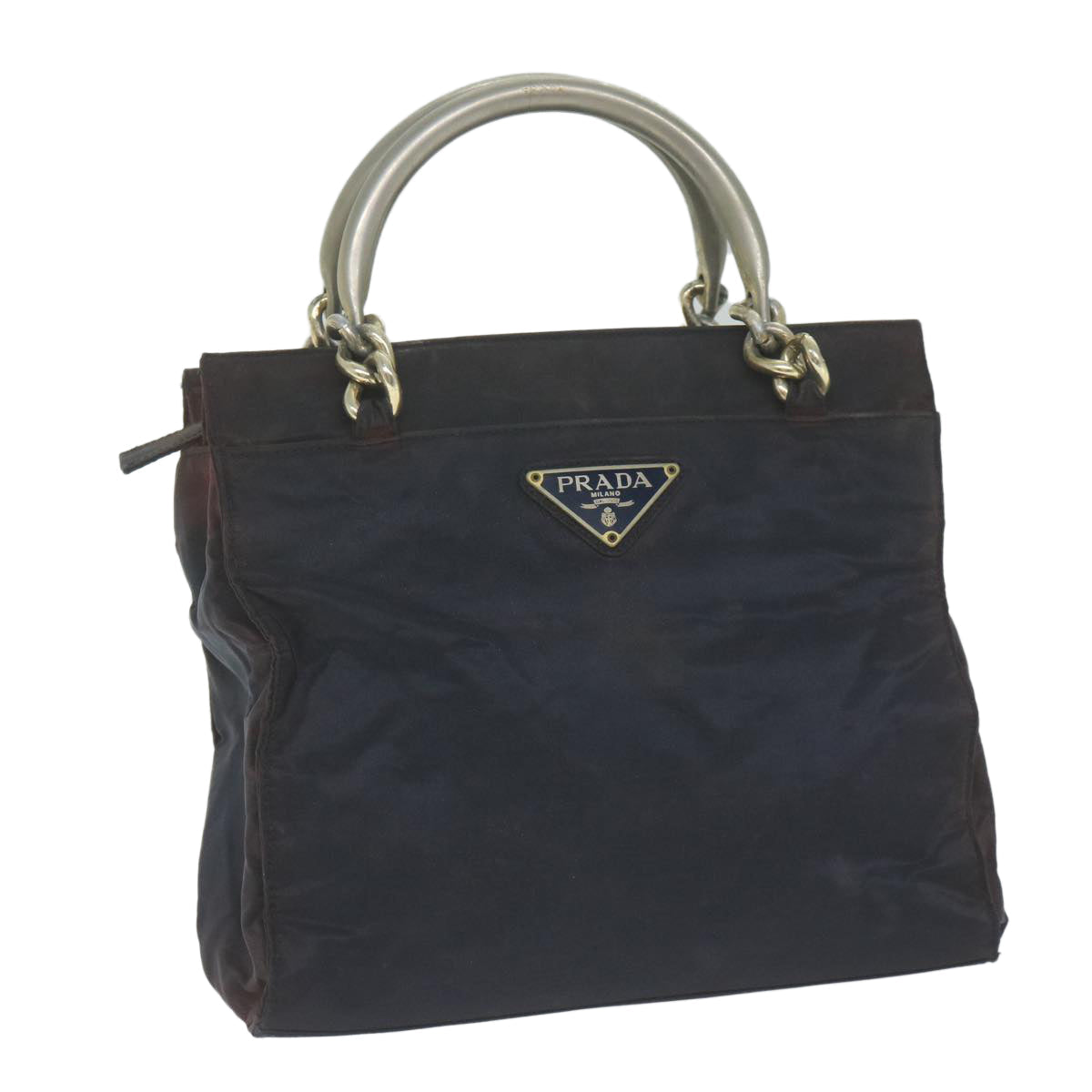 PRADA Hand Bag Nylon Navy  ar11168B
