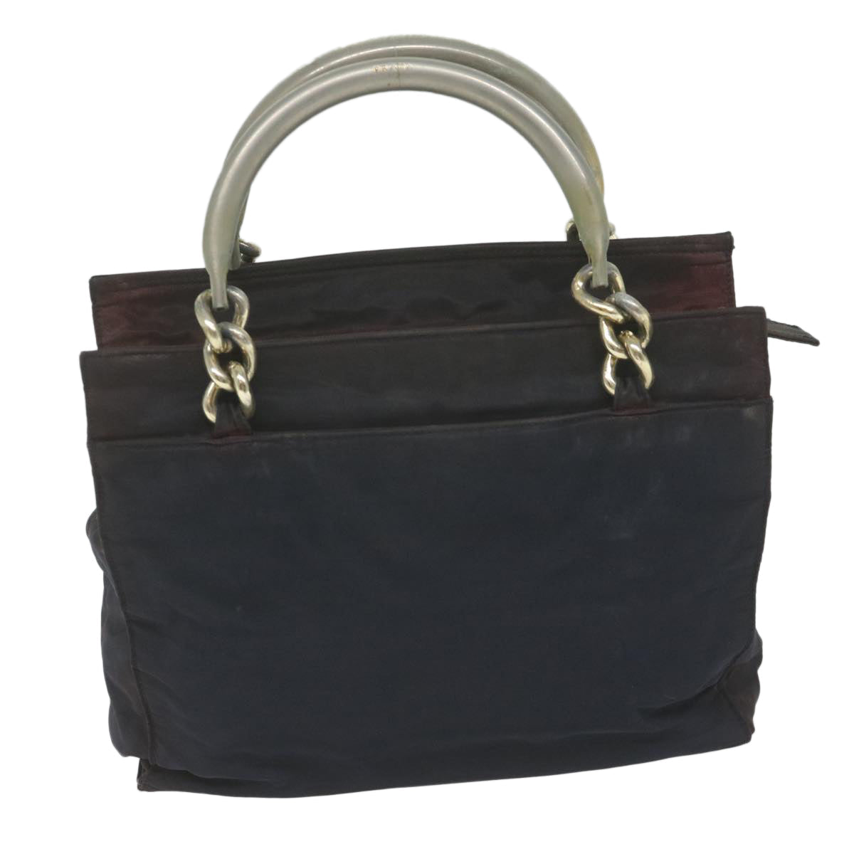PRADA Hand Bag Nylon Navy  ar11168B