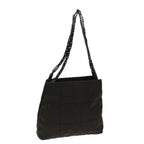 PRADA Quilted Chain Shoulder Bag Nylon Khaki  ar11172B