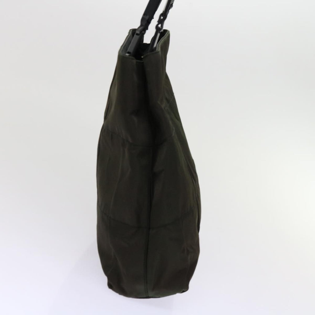 PRADA Quilted Chain Shoulder Bag Nylon Khaki  ar11172B