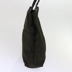 PRADA Quilted Chain Shoulder Bag Nylon Khaki  ar11172B