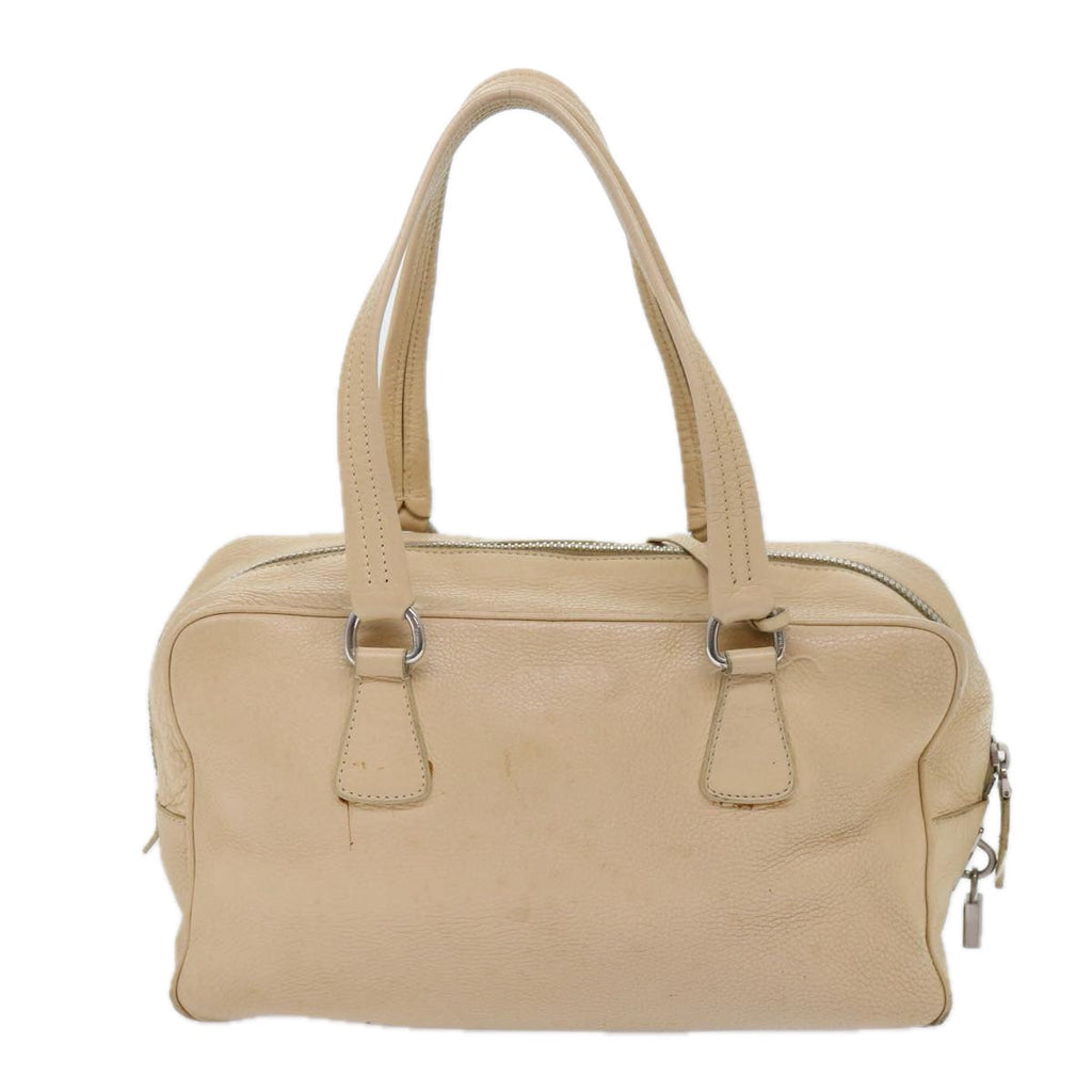 PRADA Shoulder Bag Leather Beige  ar11183B