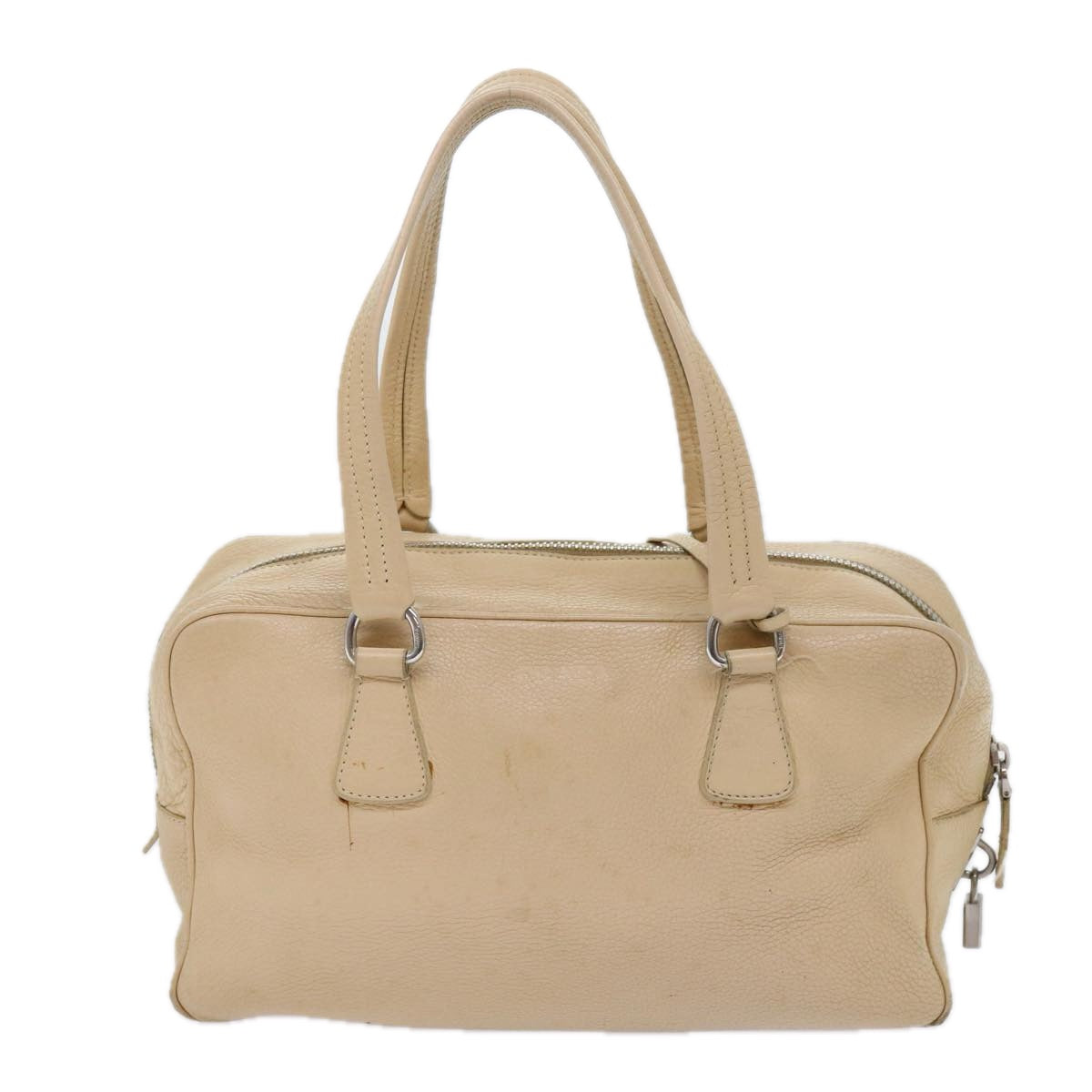 PRADA Shoulder Bag Leather Beige  ar11183B