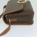 CELINE Macadam Canvas Shoulder Bag PVC Leather Brown  ar11187B