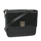 CELINE Shoulder Bag Leather Black  ar11207