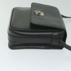CELINE Shoulder Bag Leather Black  ar11207