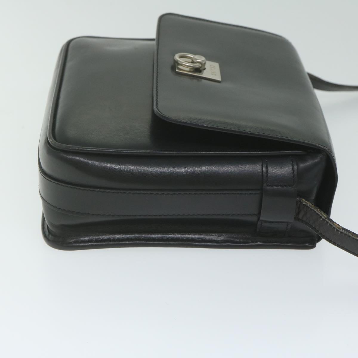 CELINE Shoulder Bag Leather Black  ar11207