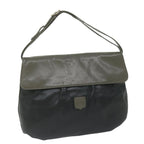 CELINE Shoulder Bag Leather Black  ar11210
