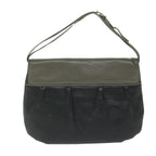CELINE Shoulder Bag Leather Black  ar11210