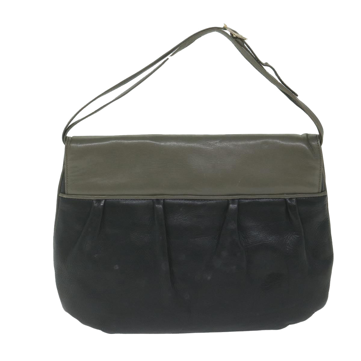 CELINE Shoulder Bag Leather Black  ar11210