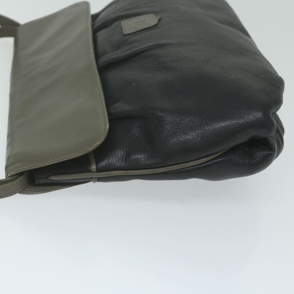 CELINE Shoulder Bag Leather Black  ar11210