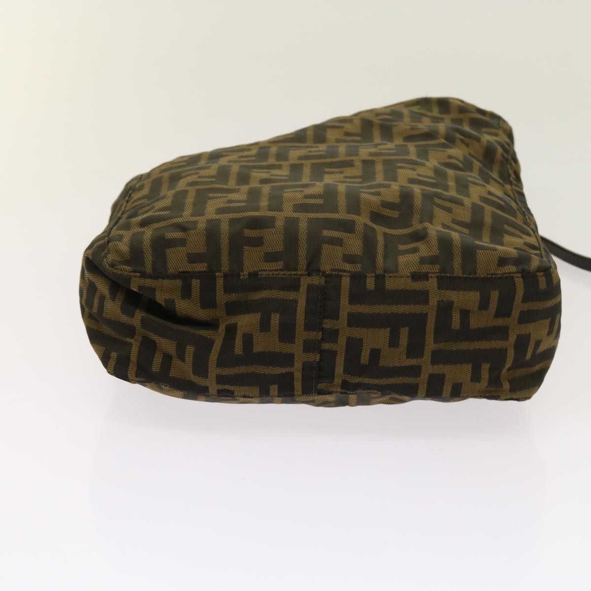 FENDI Zucca Pecan Canvas Hand Bag Nylon 3Set Brown Blackar11235