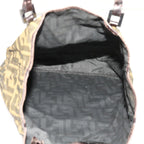 FENDI Zucca Pecan Canvas Hand Bag Nylon 3Set Brown Blackar11235
