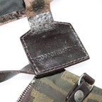 FENDI Zucca Pecan Canvas Hand Bag Nylon 3Set Brown Blackar11235