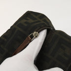 FENDI Zucca Pecan Canvas Hand Bag Nylon 3Set Brown Blackar11235