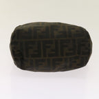 FENDI Zucca Pecan Canvas Hand Bag Nylon 3Set Brown Blackar11235