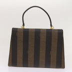 FENDI Zucca Pecan Canvas Hand Bag Nylon 3Set Brown Blackar11235