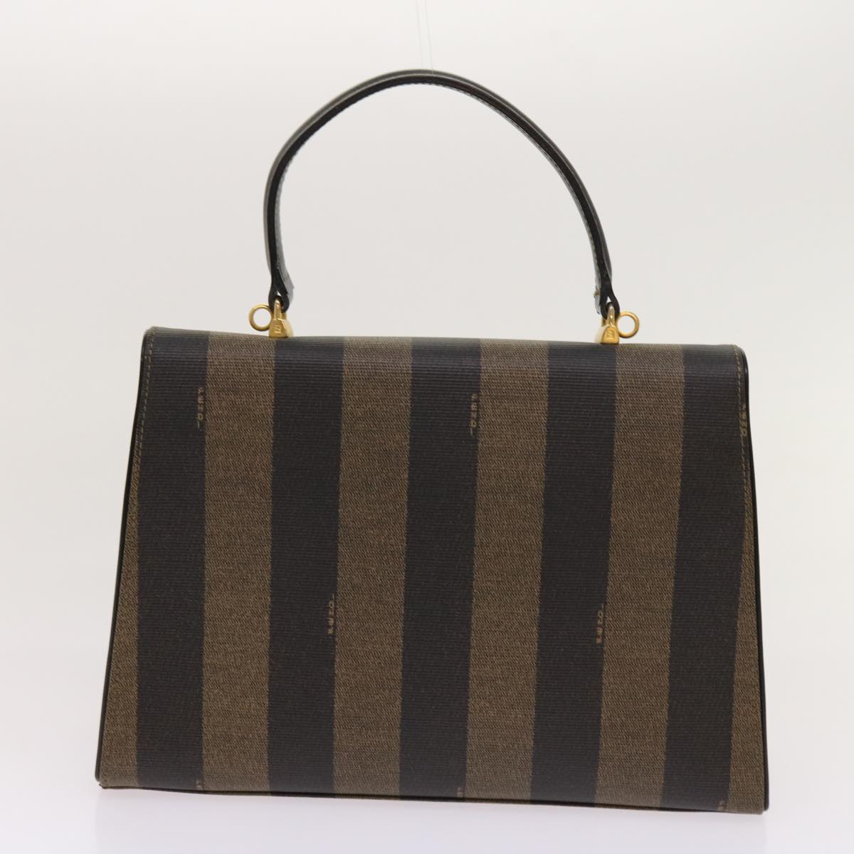 FENDI Zucca Pecan Canvas Hand Bag Nylon 3Set Brown Blackar11235