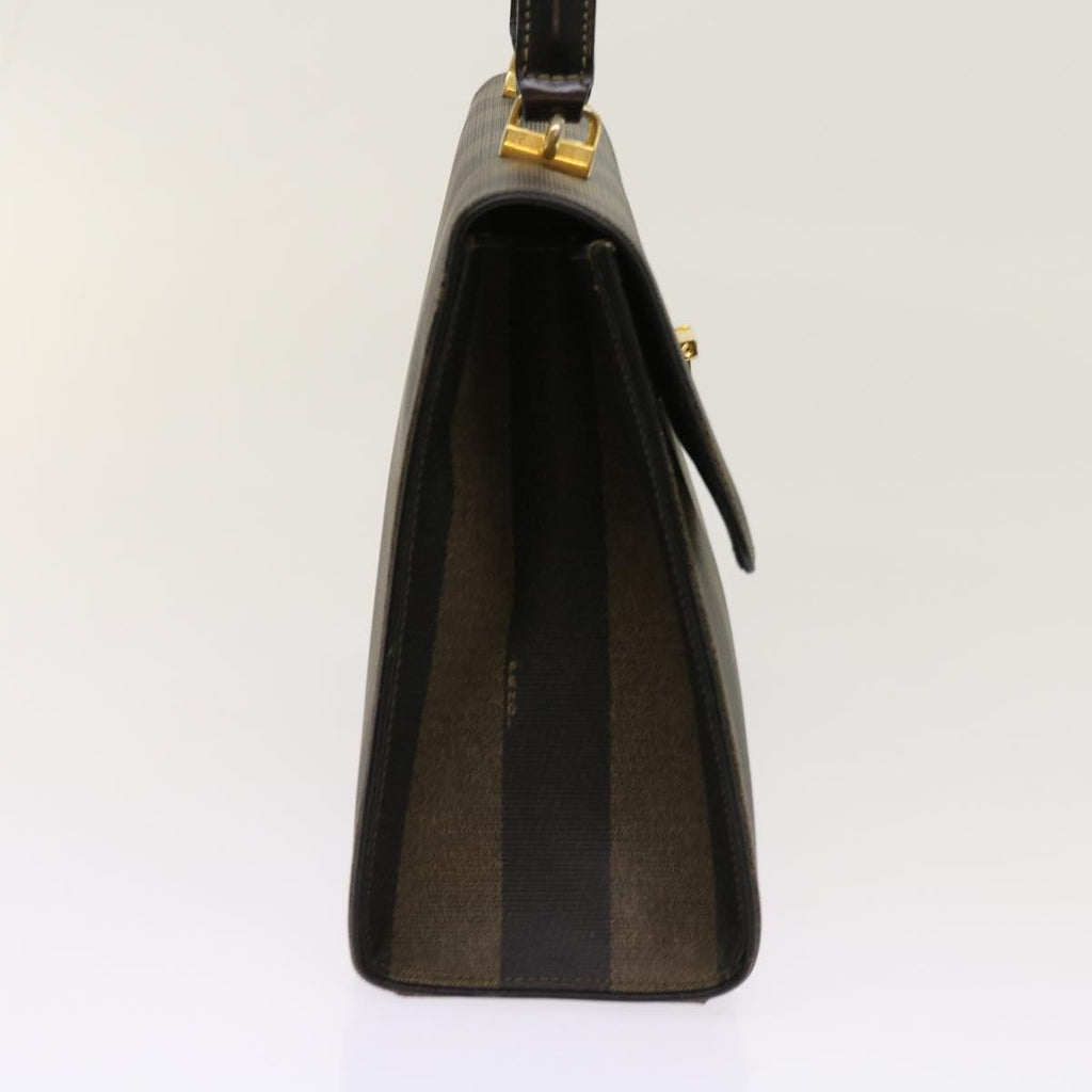 FENDI Zucca Pecan Canvas Hand Bag Nylon 3Set Brown Blackar11235