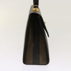 FENDI Zucca Pecan Canvas Hand Bag Nylon 3Set Brown Blackar11235