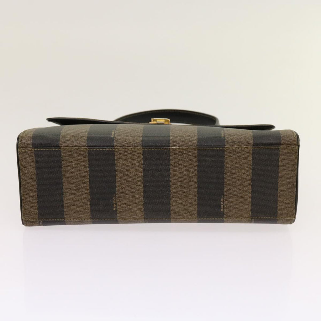 FENDI Zucca Pecan Canvas Hand Bag Nylon 3Set Brown Blackar11235