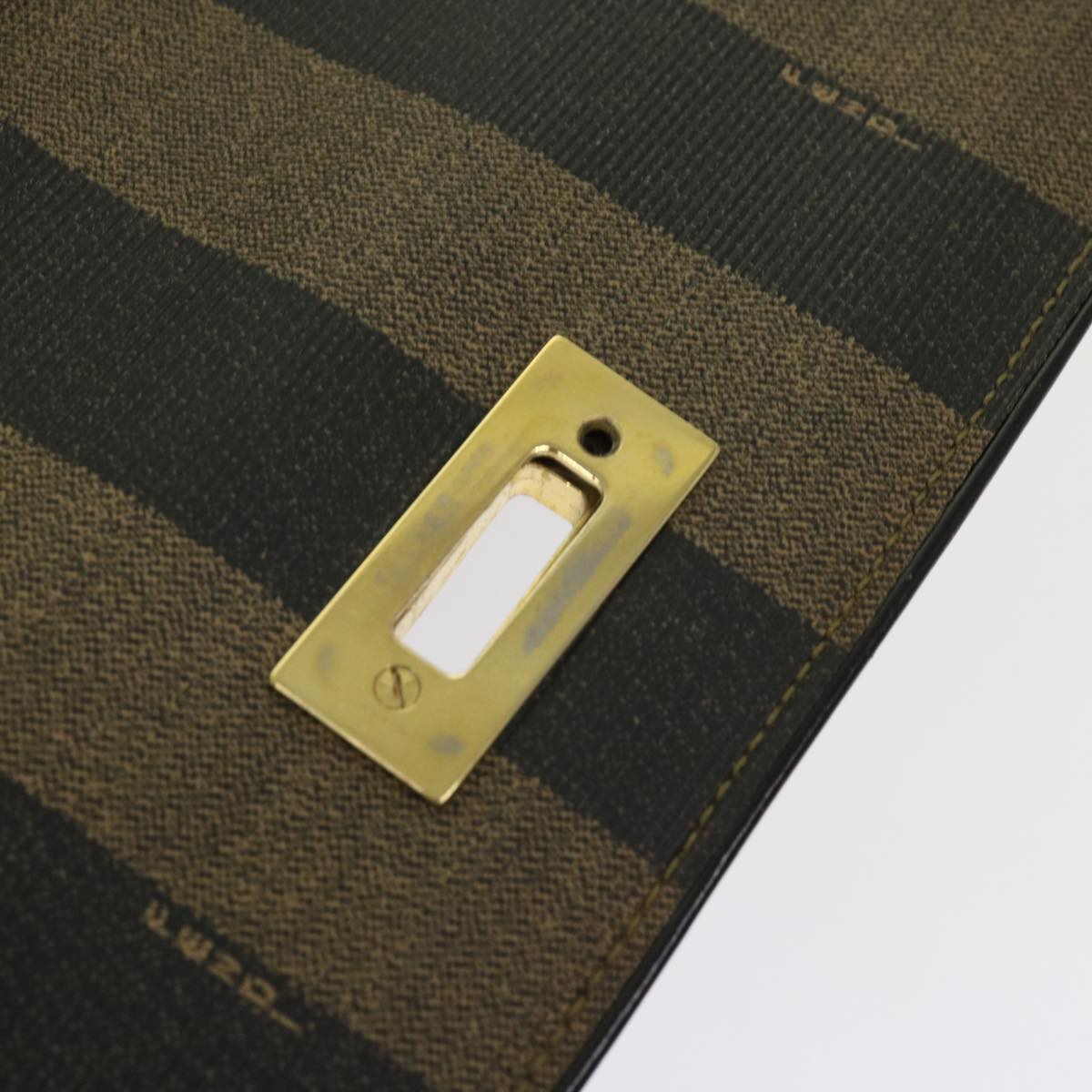 FENDI Zucca Pecan Canvas Hand Bag Nylon 3Set Brown Blackar11235