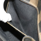 FENDI Zucca Pecan Canvas Hand Bag Nylon 3Set Brown Blackar11235