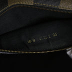 FENDI Zucca Pecan Canvas Hand Bag Nylon 3Set Brown Blackar11235